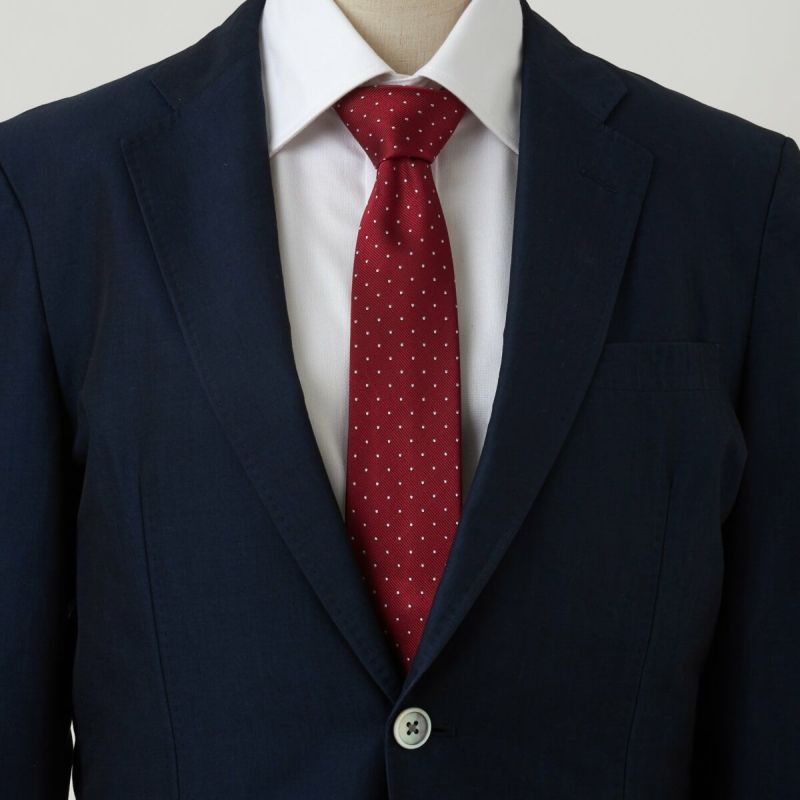 ネクタイ NN-C-004-WINERED-コーディネート