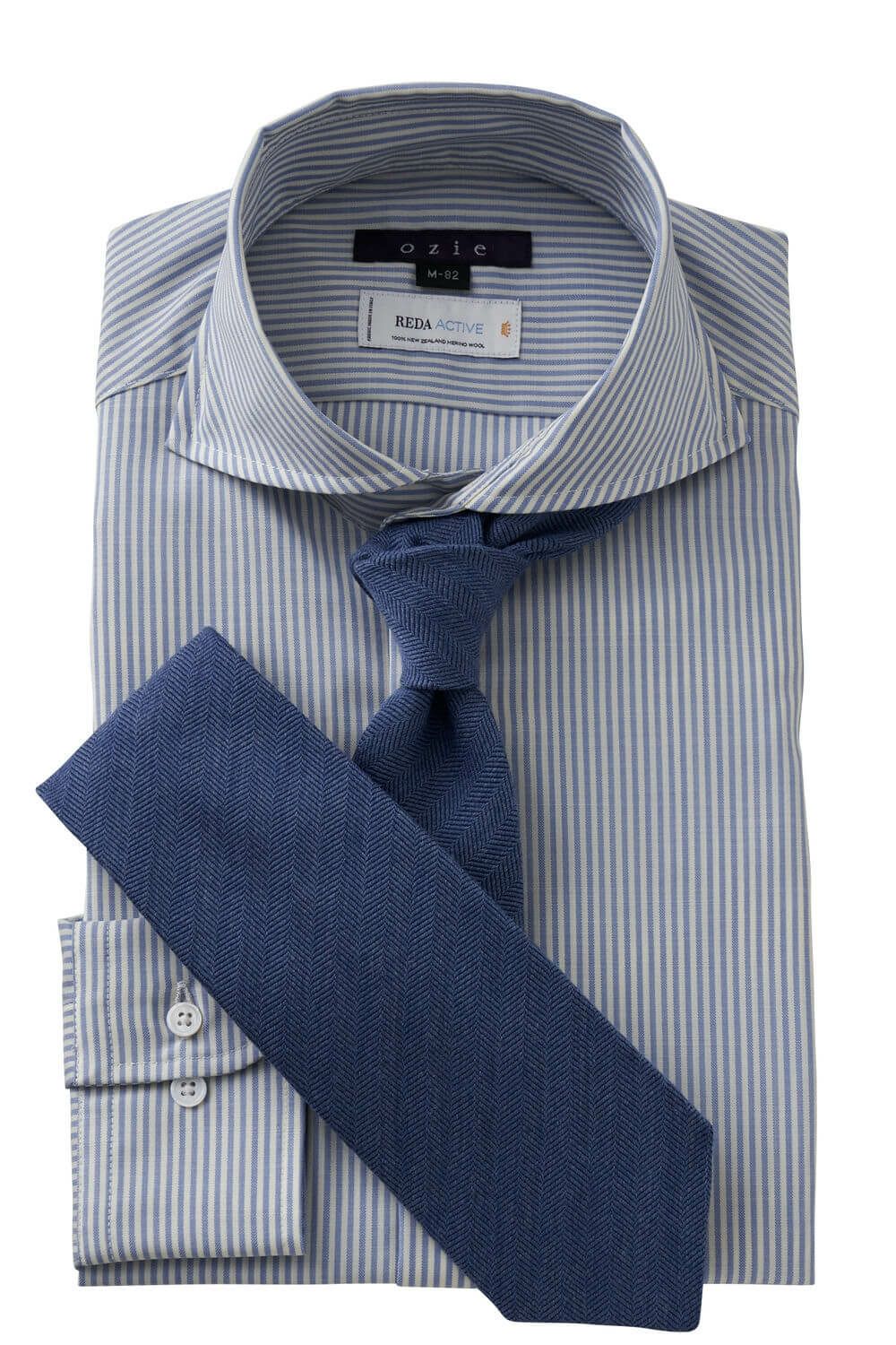 ワイシャツ 8014W-U10B-SAX-コーディネートイメージ