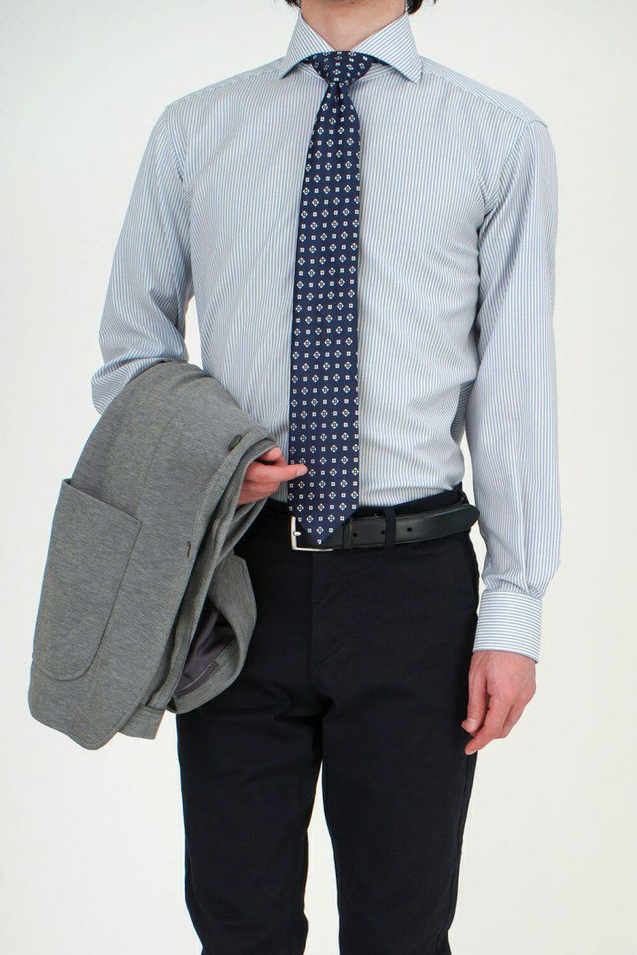 ワイシャツ 8014W-U10B-SAX-コーディネートイメージ2