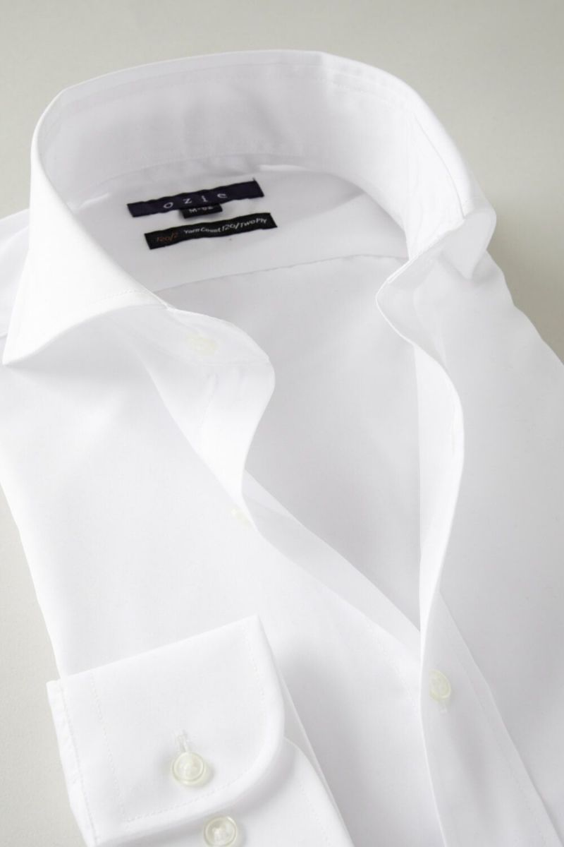 ワイシャツ・ドレスシャツ ホリゾンタルカラー  8019-U11B-衿2