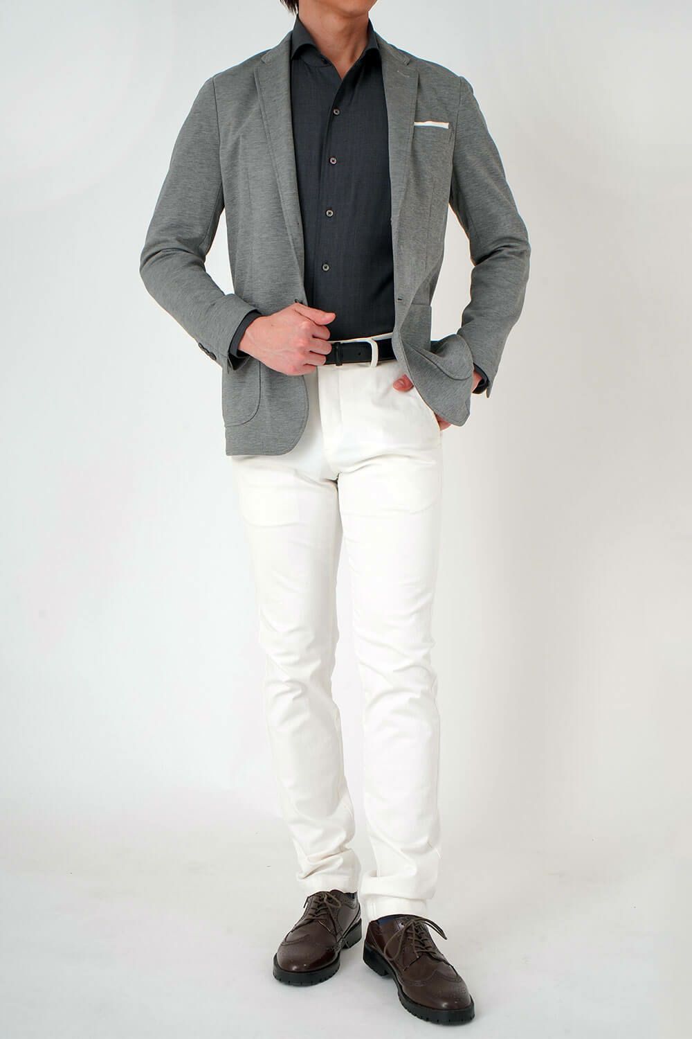 ワイシャツ 8055W-R01B-GRAY-コーディネートイメージ2