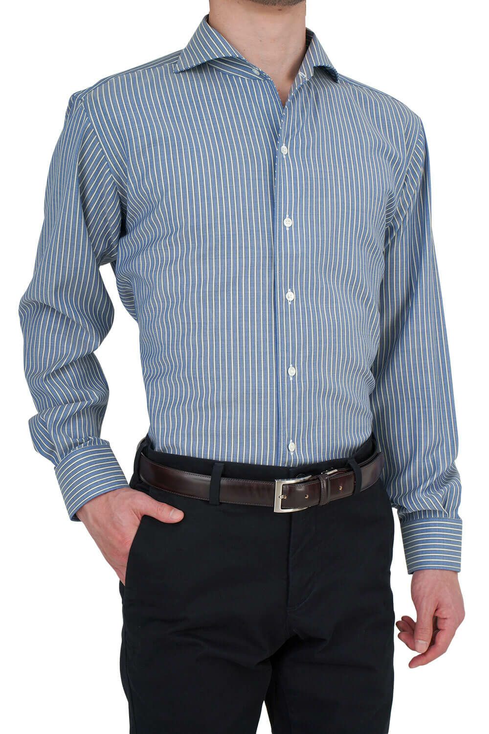 ワイシャツ 8055W-R01A-BLUE-1