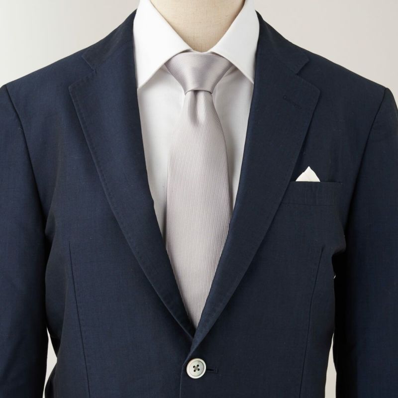 ネクタイ NJ-R02-07-SILVER-コーディネート