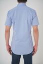 ワイシャツ・ニットシャツ・半袖 8054SS-R04B-BLUE-バック