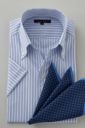 ワイシャツ・カッターシャツ・半袖 8044SS-R04G-BLUE-コーディネート