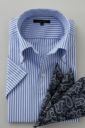 ワイシャツ・カッターシャツ・半袖 8051SS-R04F-BLUE-コーディネート