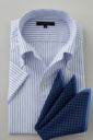 ワイシャツ・カッターシャツ・半袖 8051SS-R04G-BLUE-コーディネート