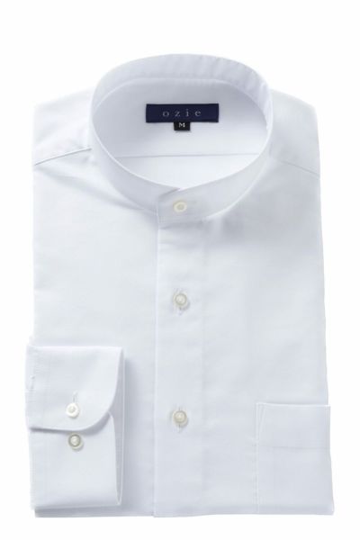 スタンドカラーシャツ 8063-R04E-WHITE