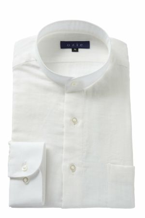 【メンズ・ドレスシャツ・ワイシャツ】レギュラーフィット・スタンドカラー・日本製・SALE