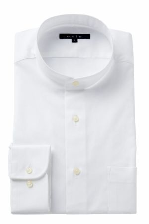 【メンズ・ドレスシャツ・ワイシャツ】レギュラーフィット・スタンドカラー・SALE