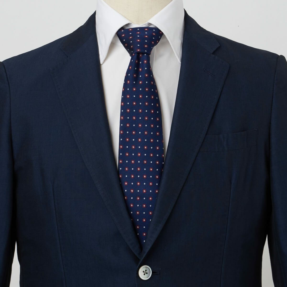 ネクタイ NJ-R09-09-NAVYBLUE-コーディネート
