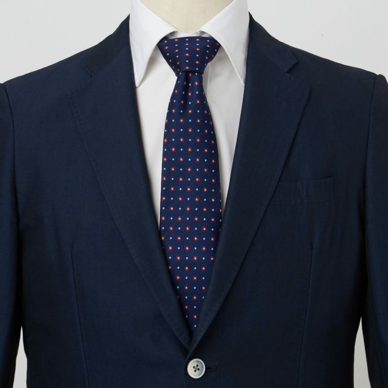 ネクタイ NJ-R09-09-NAVYBLUE-コーディネート