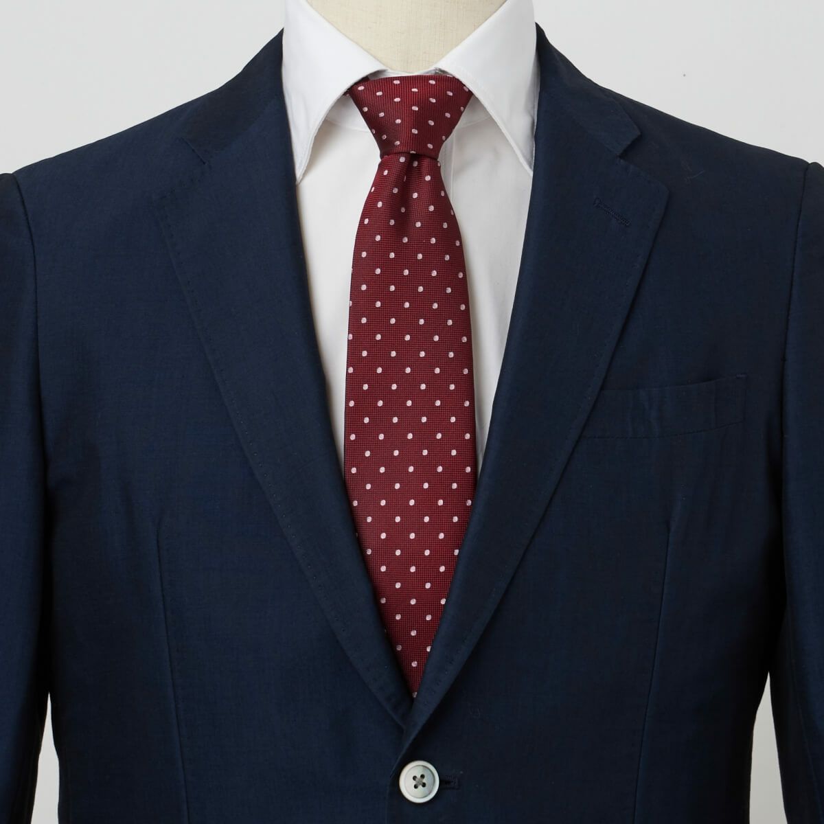 ネクタイ NJ-R09-10-WINERED-コーディネート