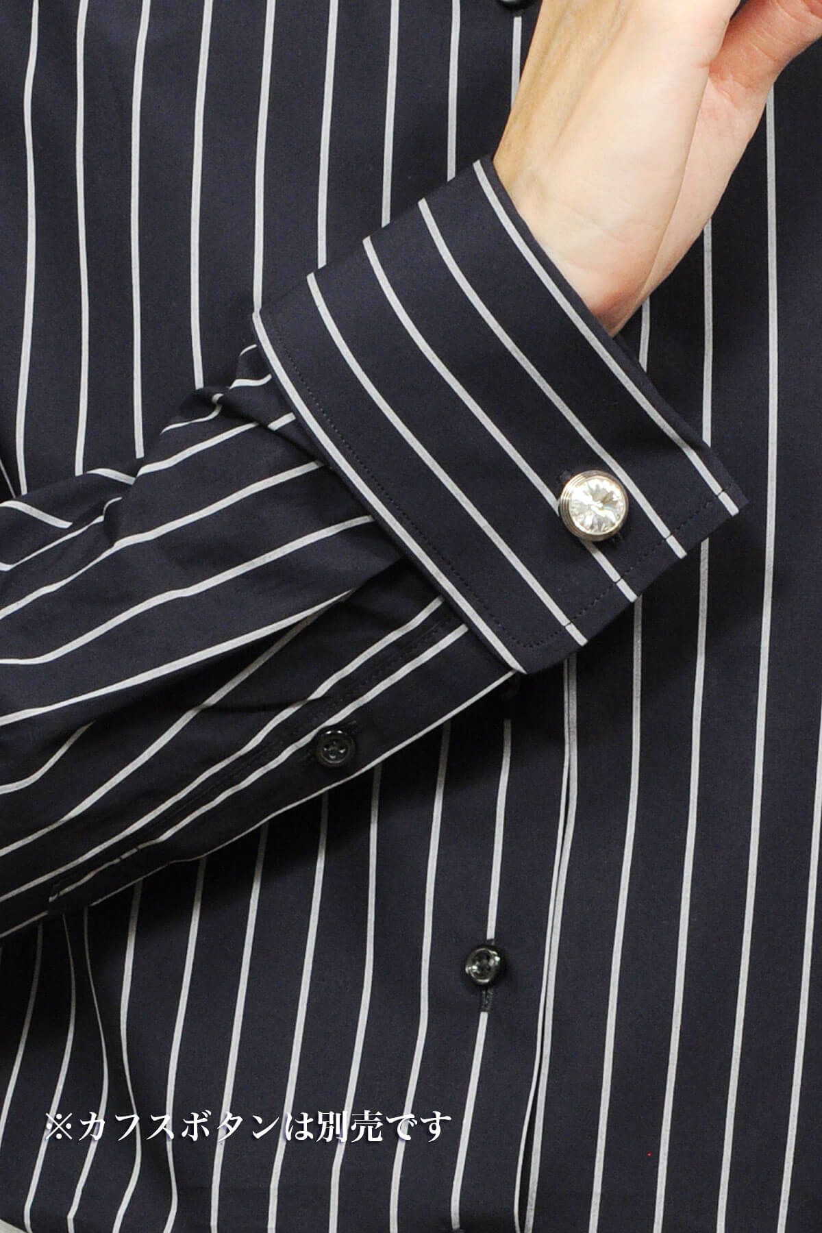 レディースシャツ 6066-L10-NAVY-カフス