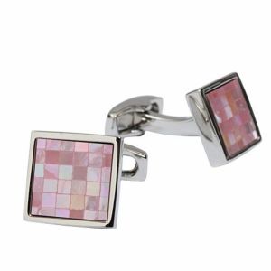 【カフリンクス・カフスボタン】サイモンカーター・イギリス製 ・SMALL SQUARE CHEQUER・Mother of Pearl・白蝶貝・スクエア