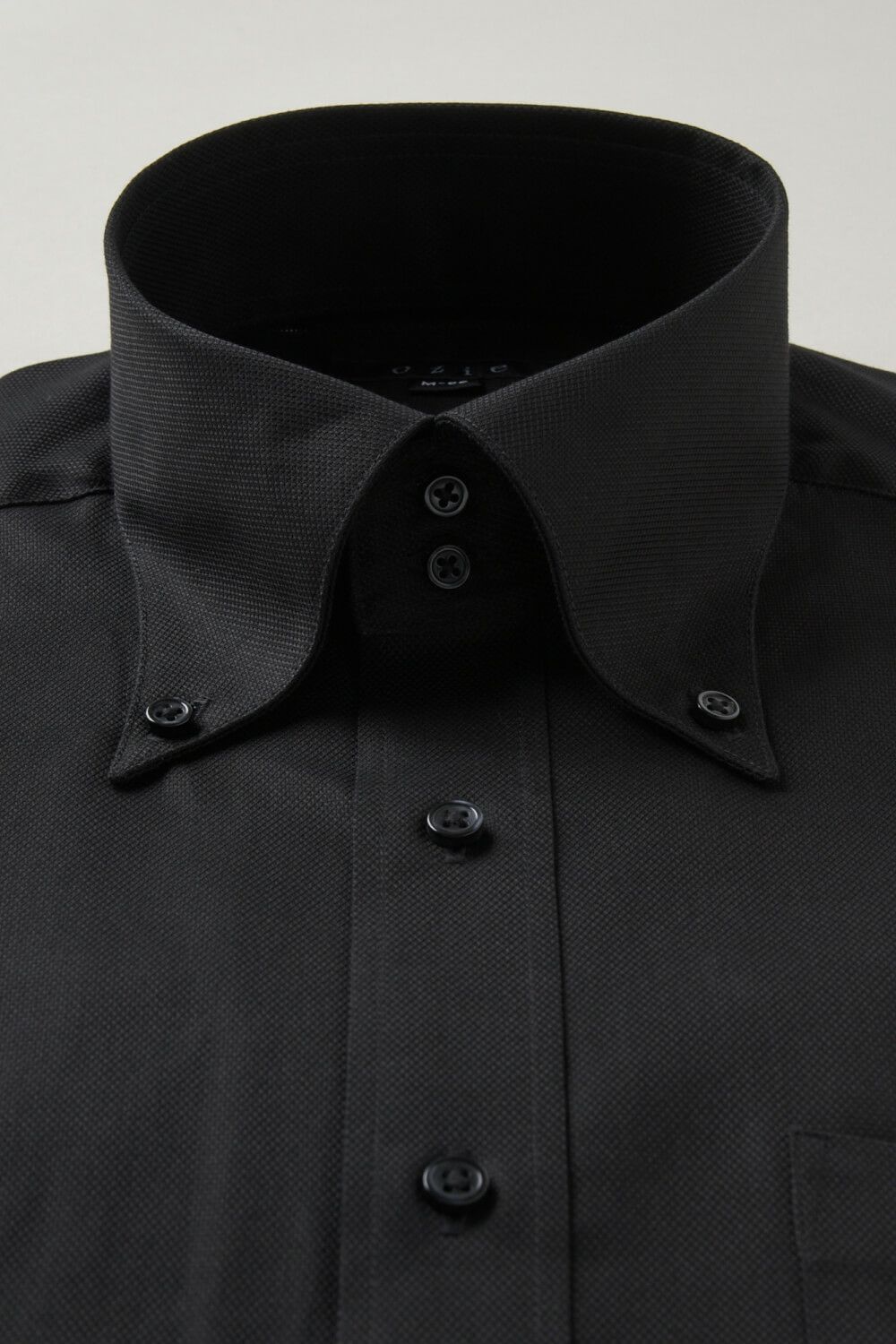 ワイシャツ 8065-R11A-BLACK-衿1