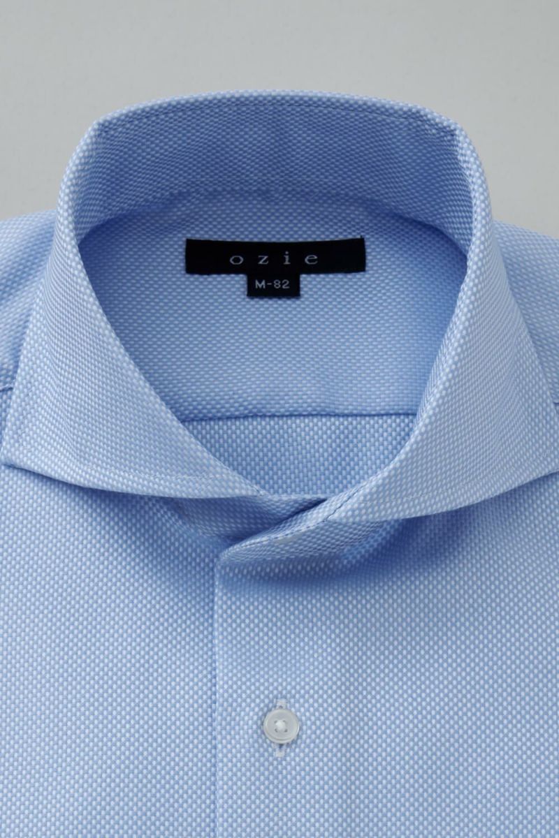 ワイシャツ 8070-R11A-BLUE-衿1
