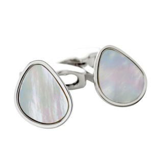 【カフリンクス・カフスボタン】サイモンカーター・イギリス製・ORGANIC PEBBLE Mother Of Pearl・楕円形