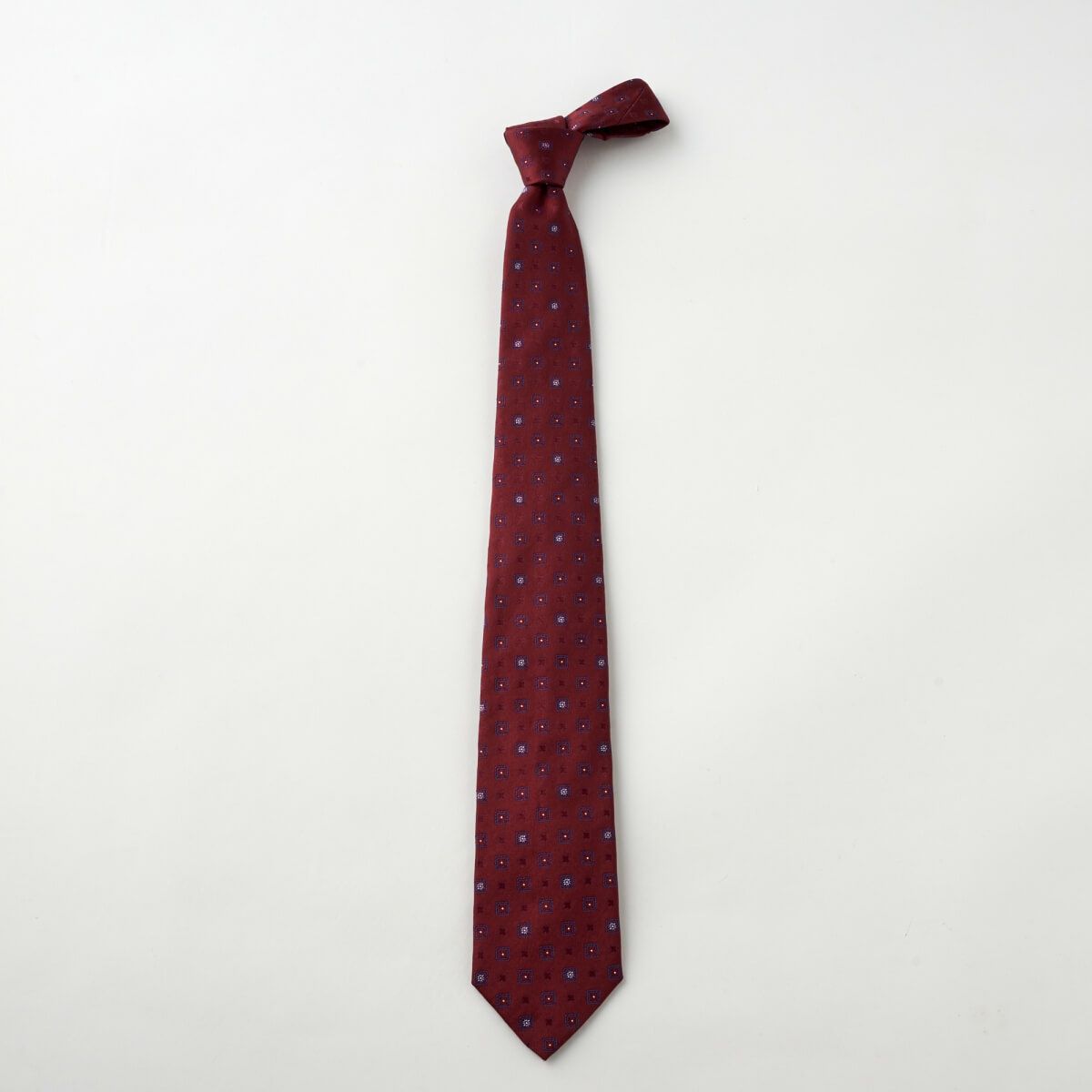 ネクタイ NI-361-WINERED-全体