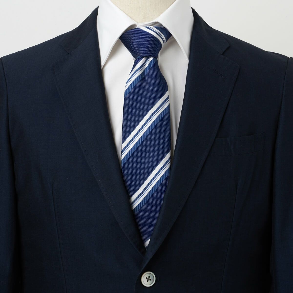 ネクタイ NJ-B02-02-NAVYBLUE-コーディネート