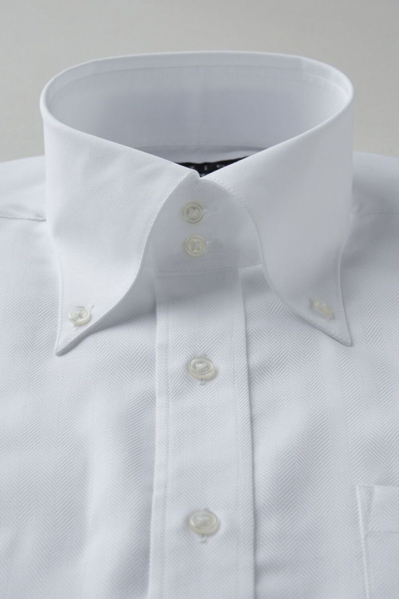 ワイシャツ 8065CL-B02A-WHITE-衿1