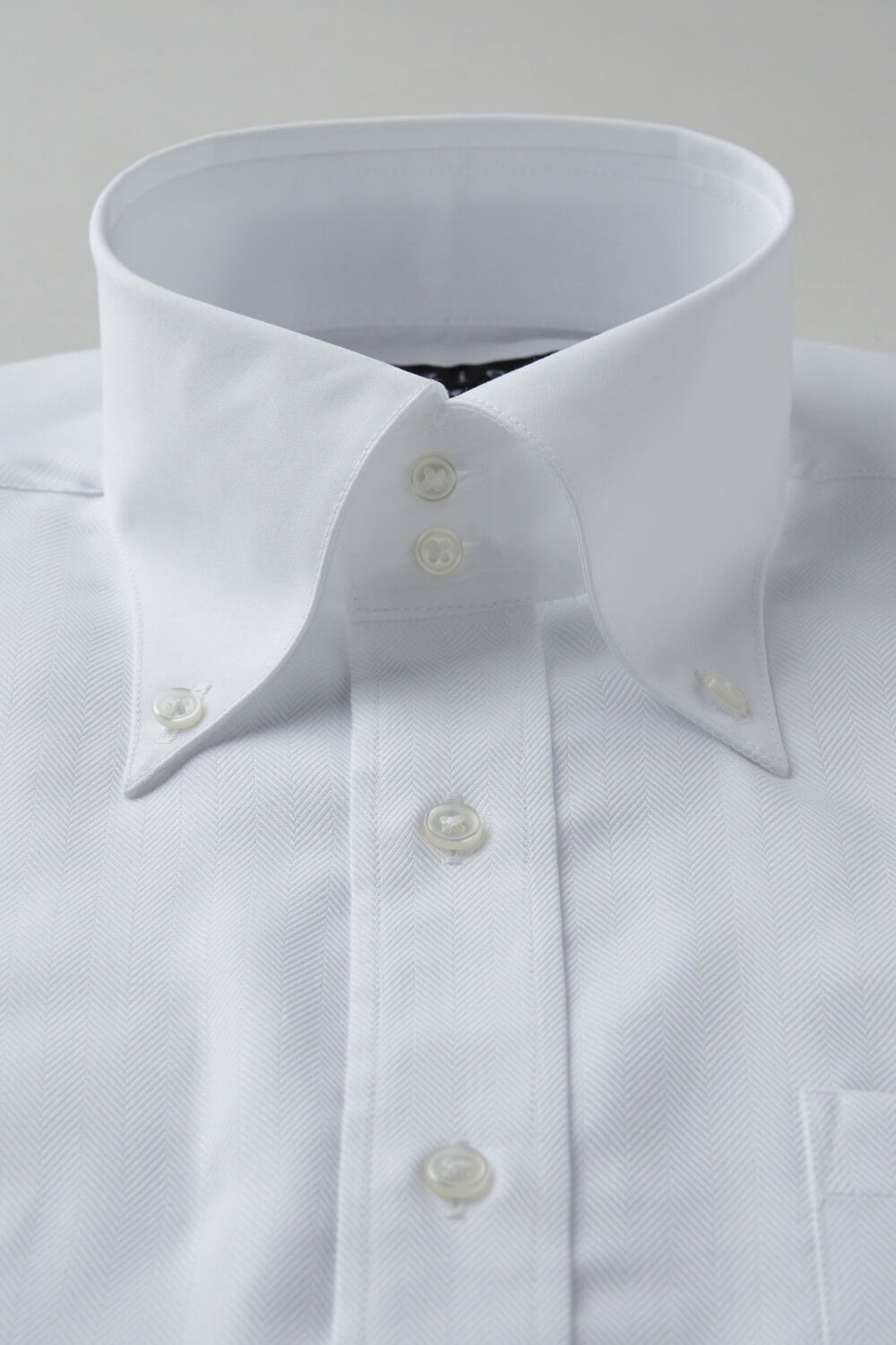 ワイシャツ 8065CL-B02A-WHITE-衿1