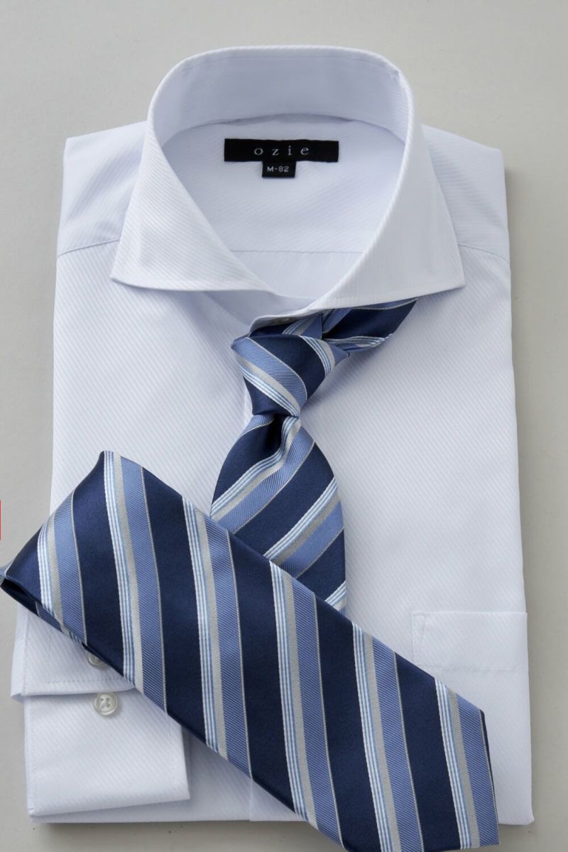 ワイシャツ 8070SD-B03A-WHITE-コーディネートイメージ