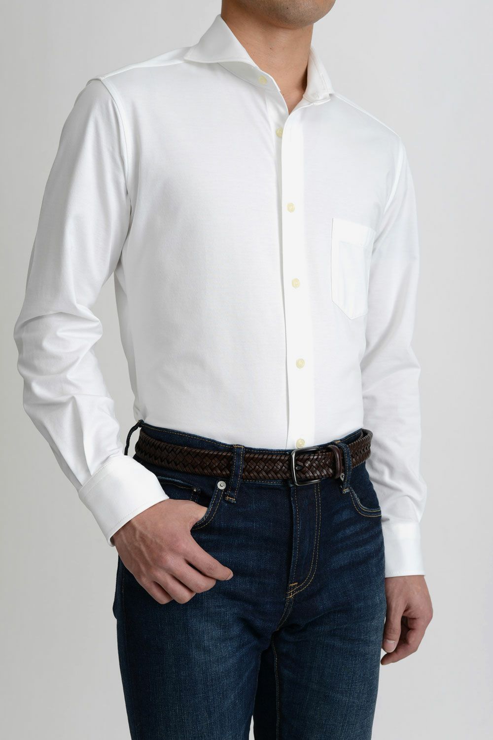 ワイシャツ 8014-B03A-WHITE-イン2