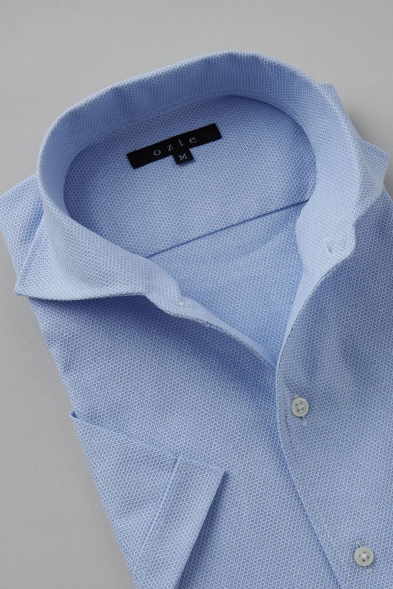 ワイシャツ 8045SS-B04K-SAX-衿1