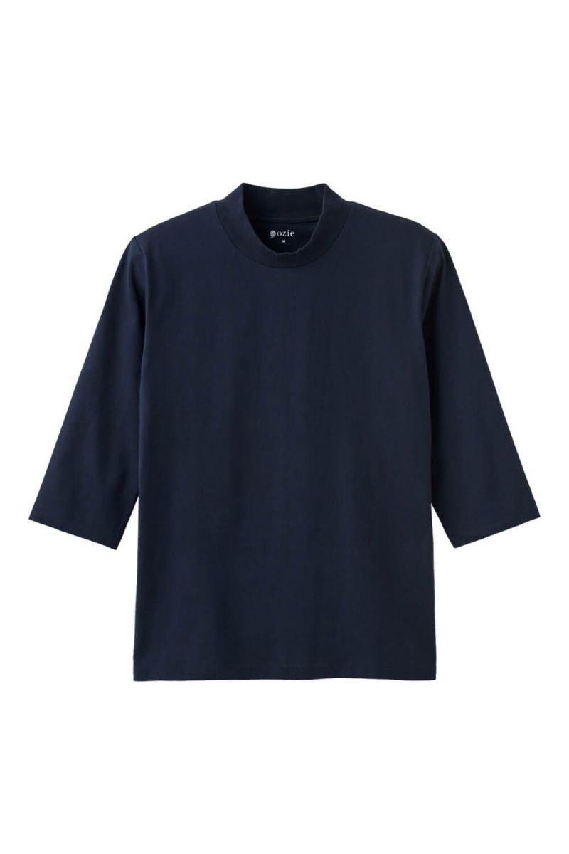 メンズ 七分袖Tシャツ ネイビーブルー