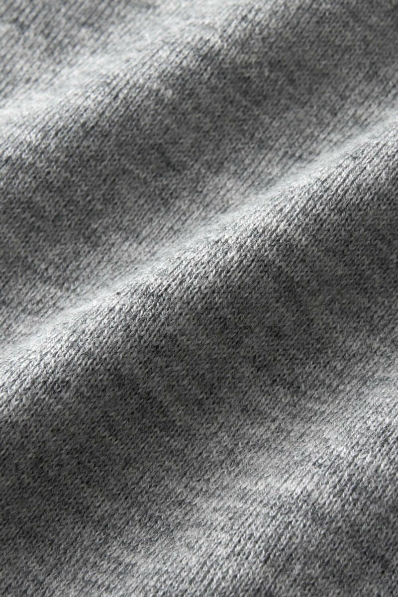 メンズ 七分袖Tシャツ グレー 生地