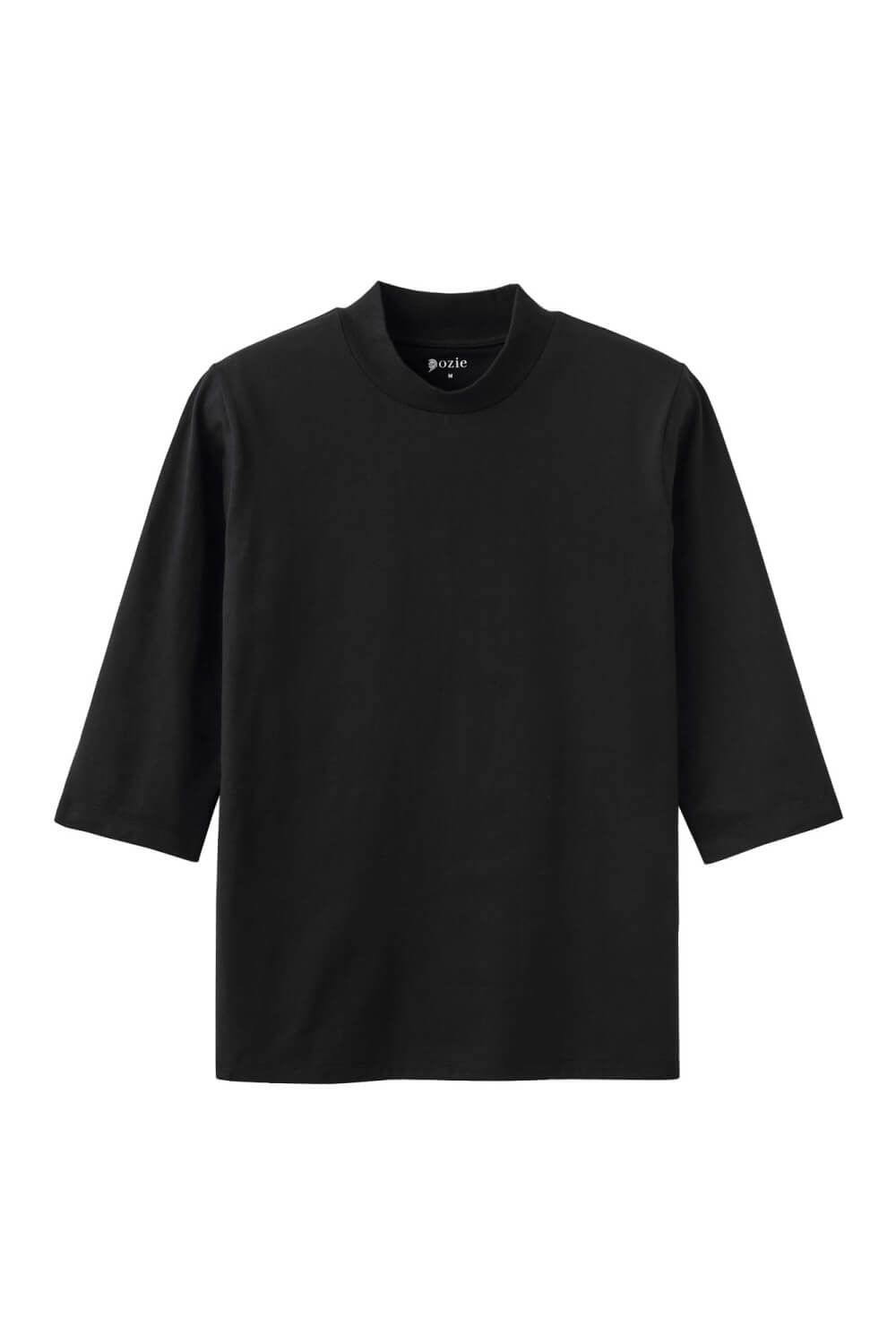 メンズ 七分袖Tシャツ ブラック