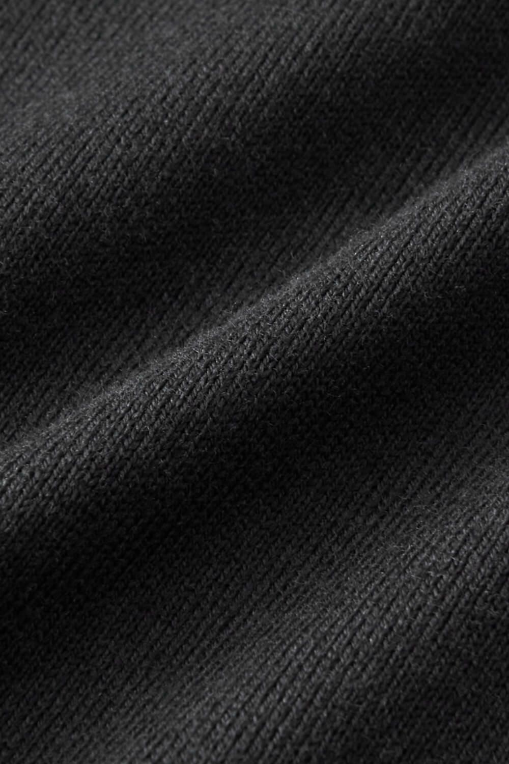 メンズ 七分袖Tシャツ ブラック　生地