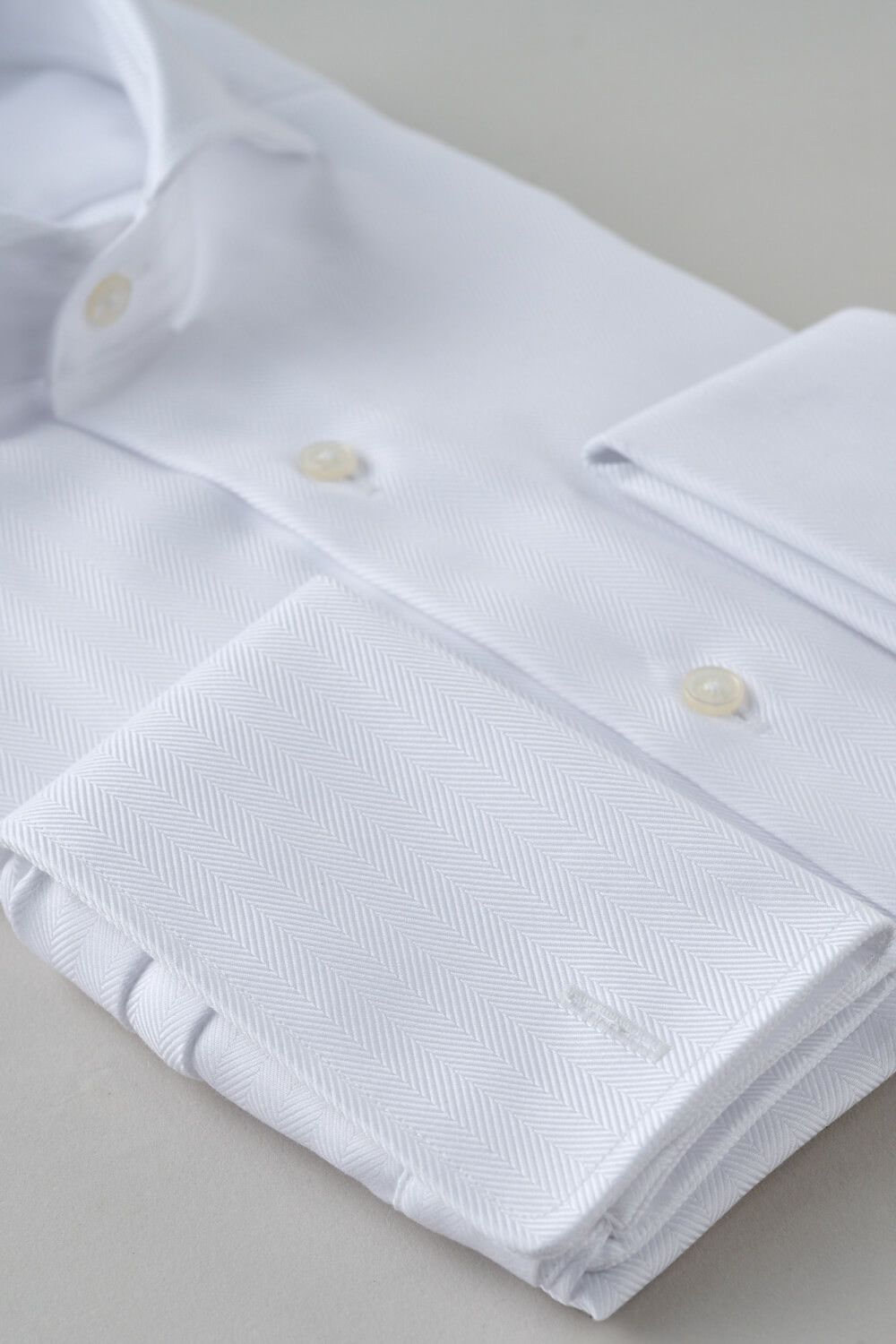 ワイシャツ 8006-B09A-WHITE-カフス