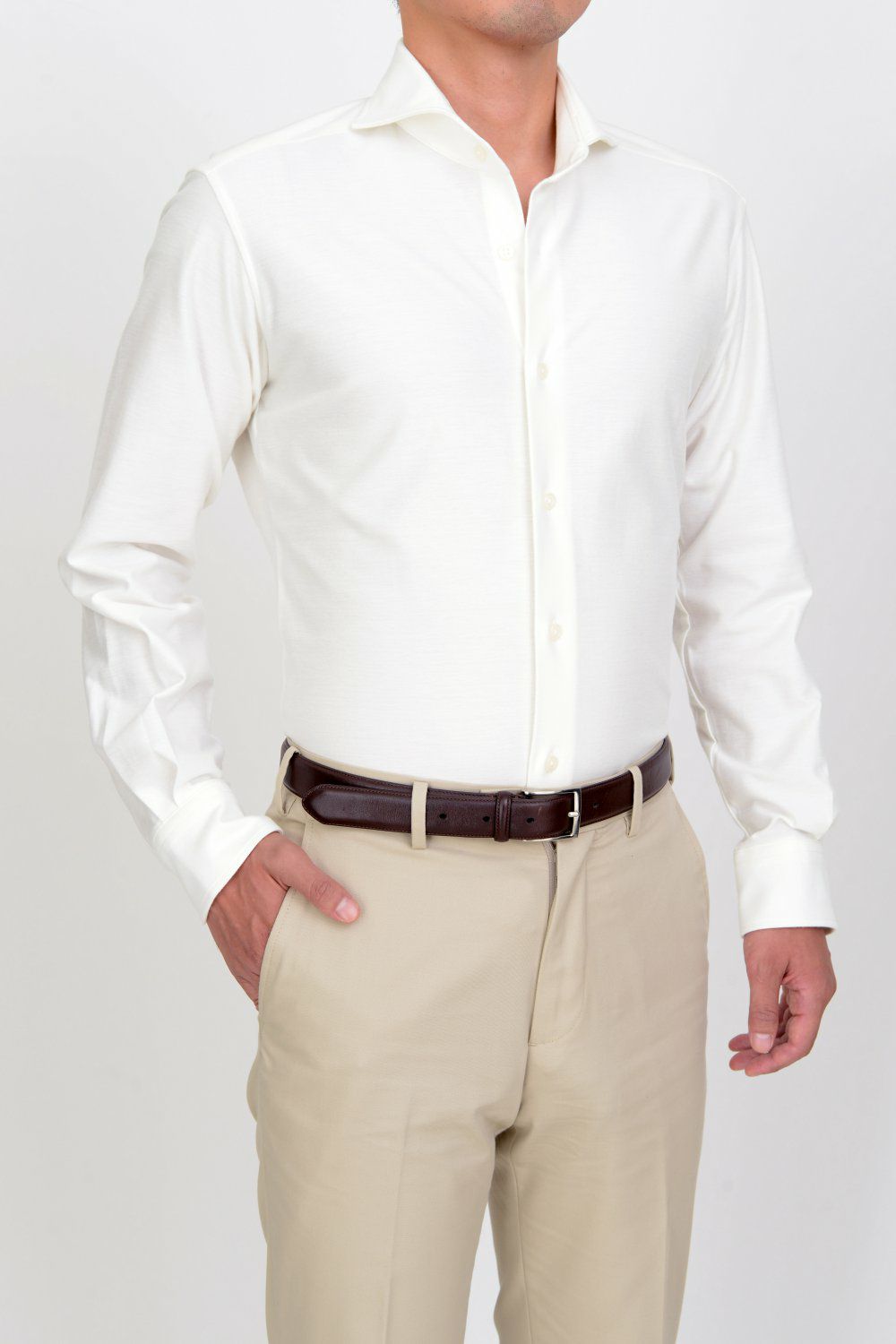 ワイシャツ 8014-B10A-WHITE-イン