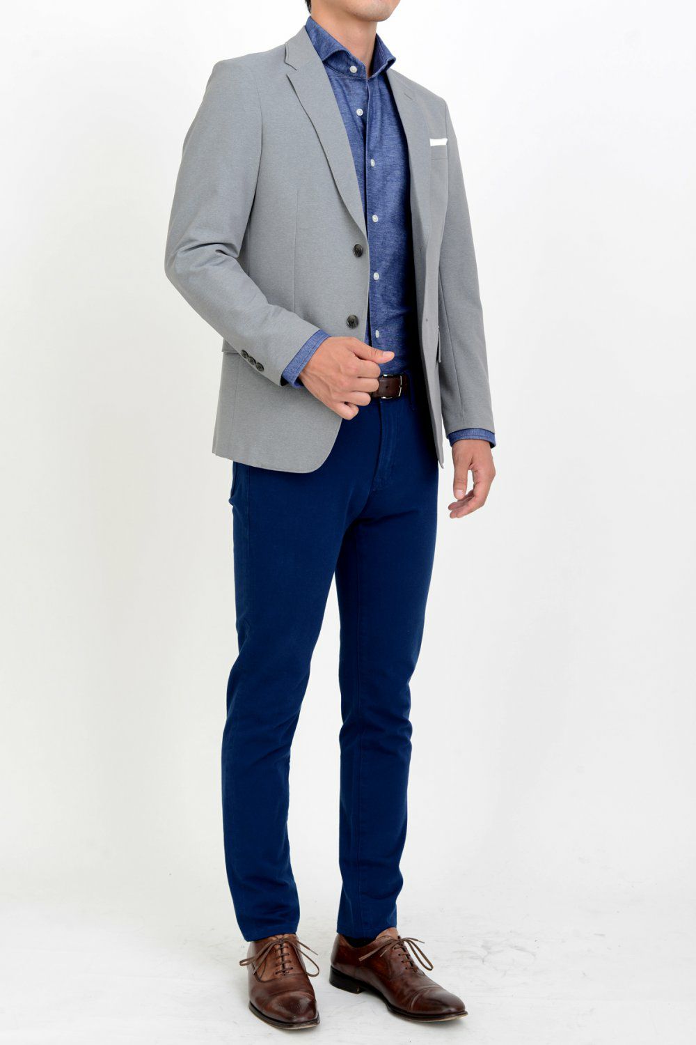 ワイシャツ 8014-B10B-BLUE-コーディネートイメージ2