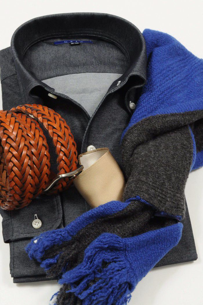 ワイシャツ 8054-B10C-INDIGO-コーディネートイメージ3