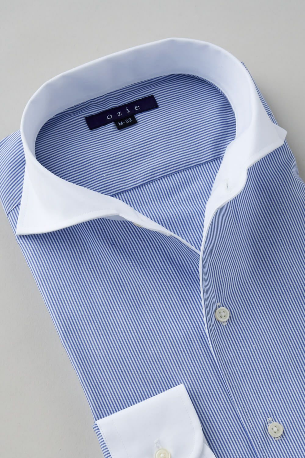 ワイシャツ 8045PCL-B10B-BLUE-衿1