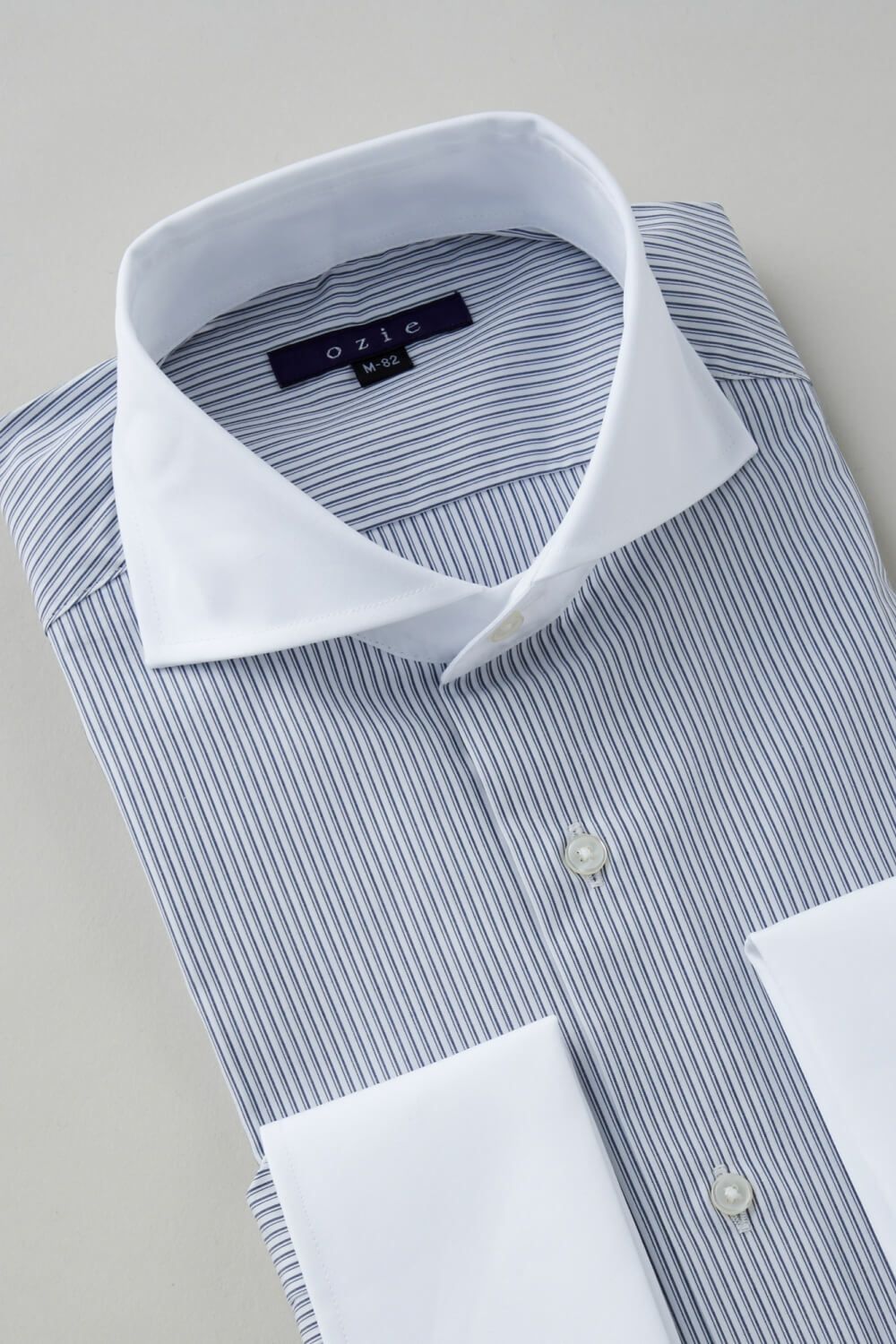 ワイシャツ 8006PCL-B10B-NV-衿3