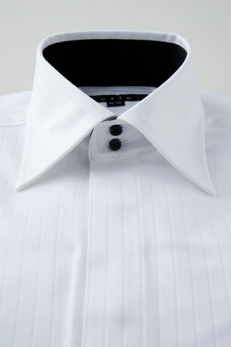 ワイシャツ 8066H-B10A-WHITE-衿1