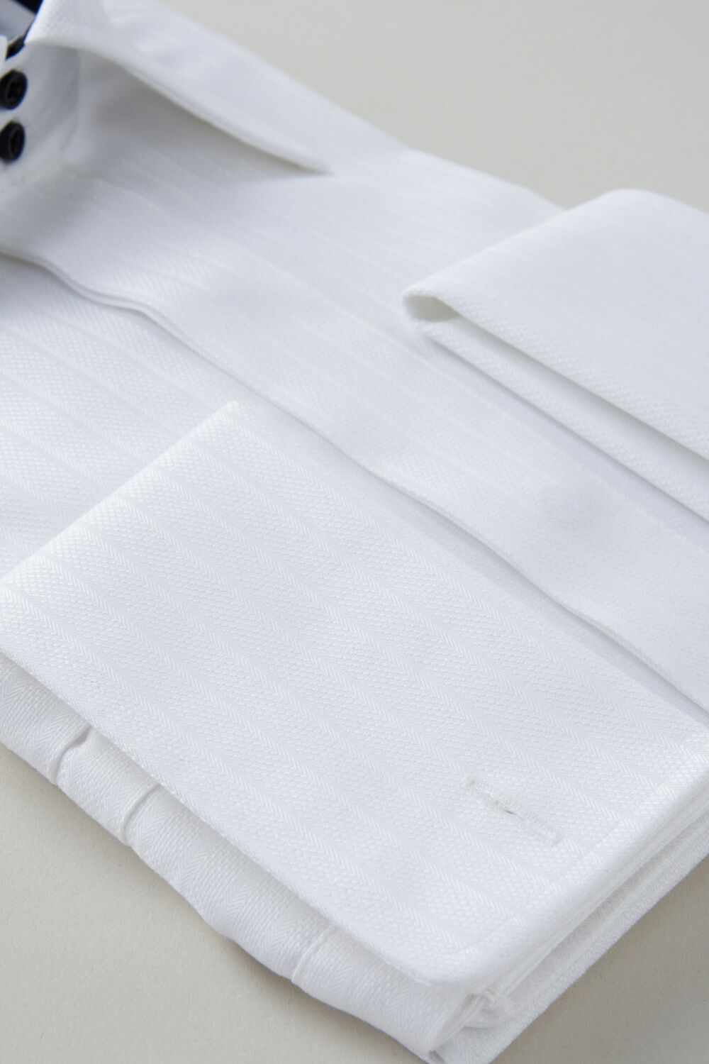 ワイシャツ 8066H-B10A-WHITE-カフス