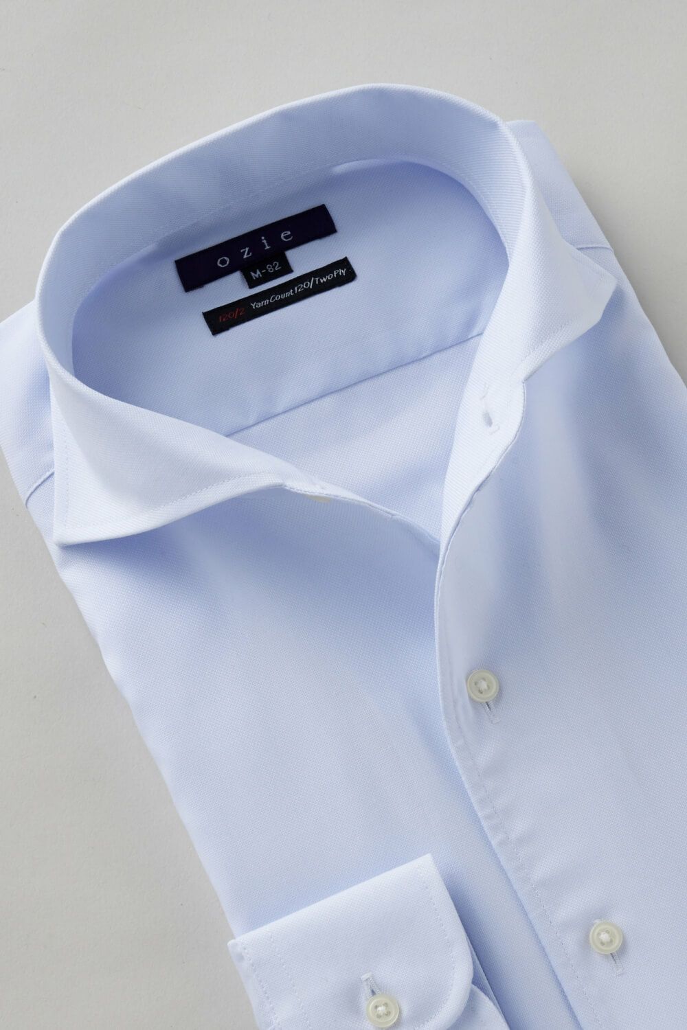 ワイシャツ 8045P-B10B-SAX-衿1