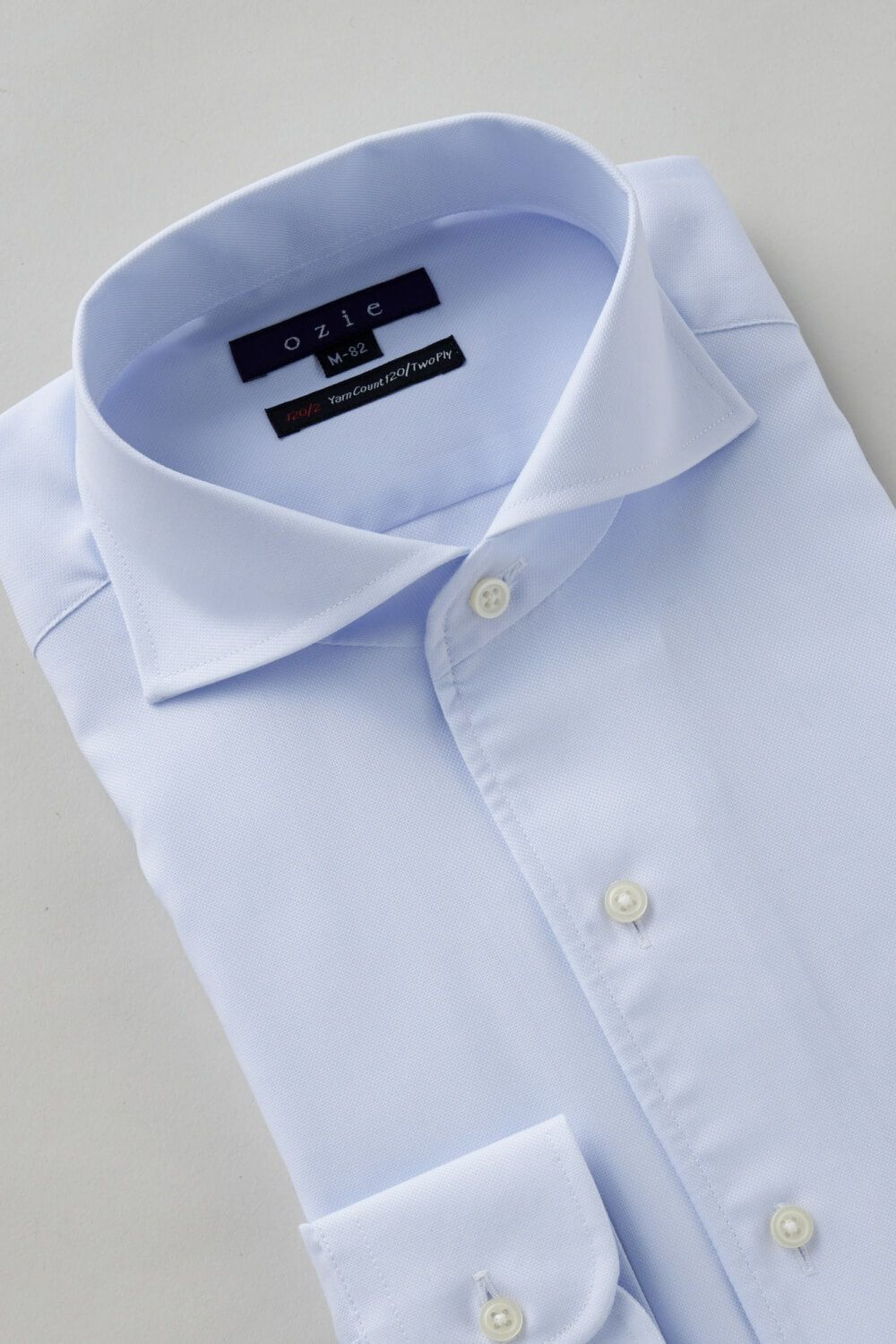 ワイシャツ 8045P-B10B-SAX-衿3