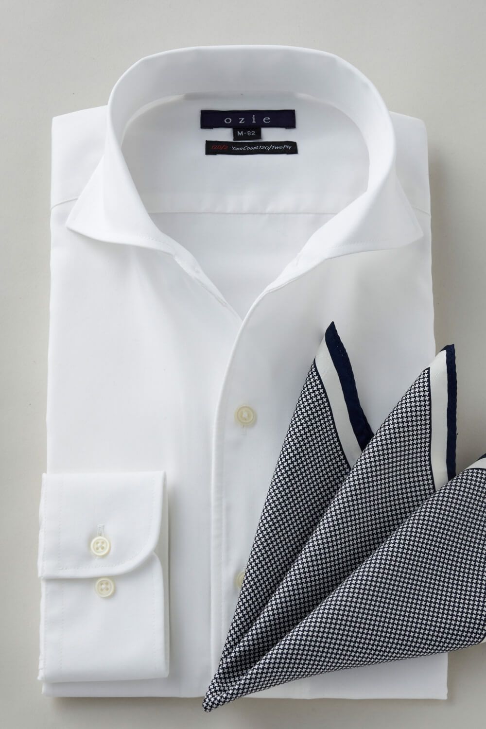 ワイシャツ 8045P-B10C-WHITE-コーディネート