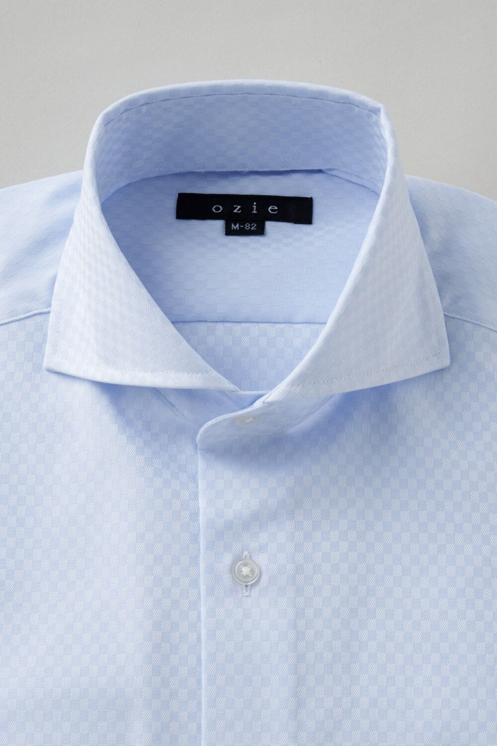 ワイシャツ 8070-C01A-SAX-衿1