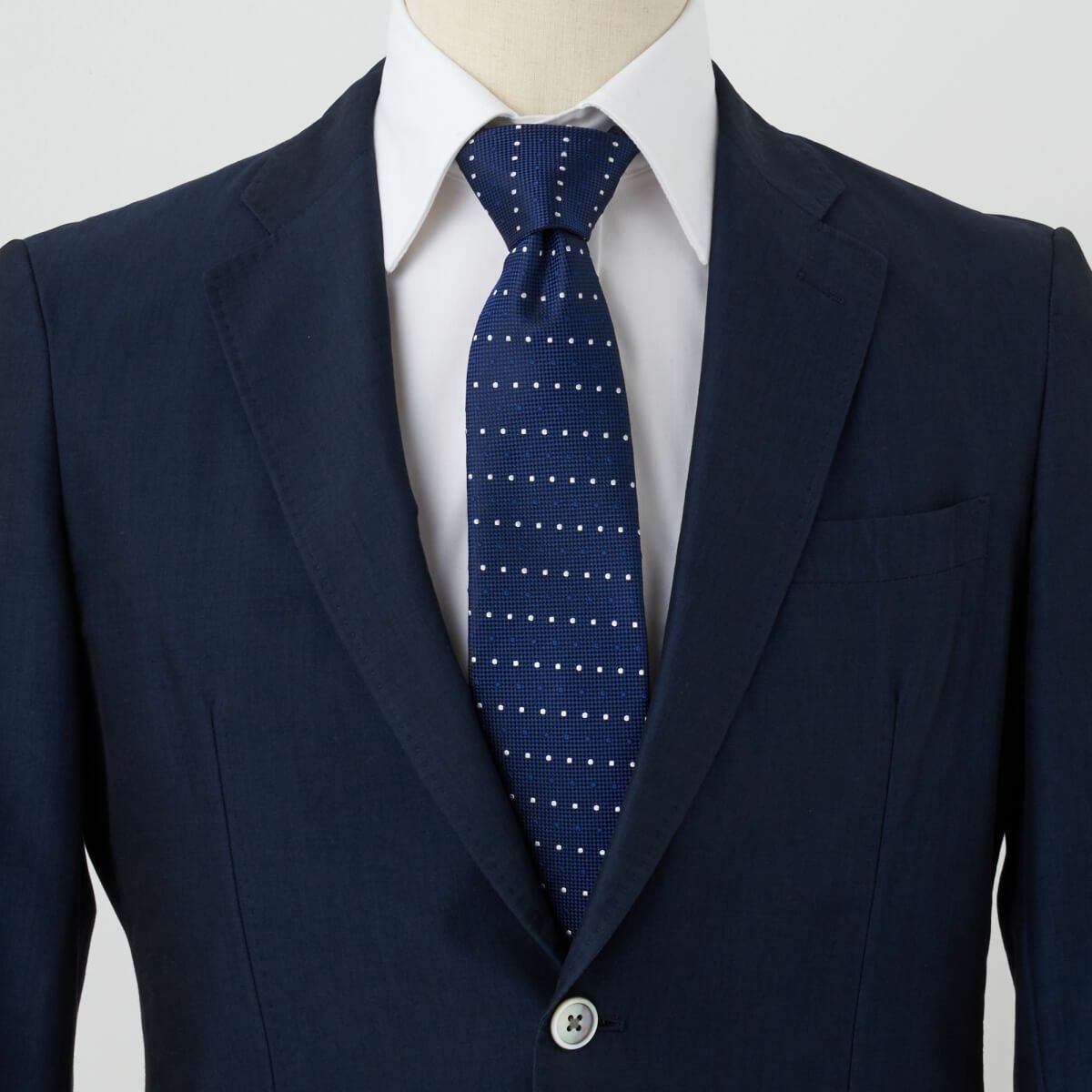 ネクタイ NJ-C01-12-NAVYBLUE-コーディネート