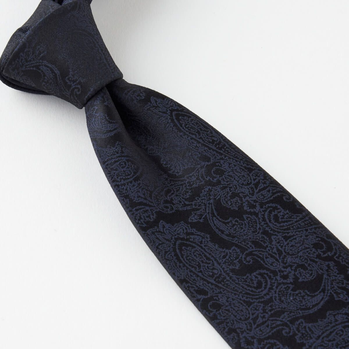 ネクタイ NJ-C01-15-NAVYBLUE-結び