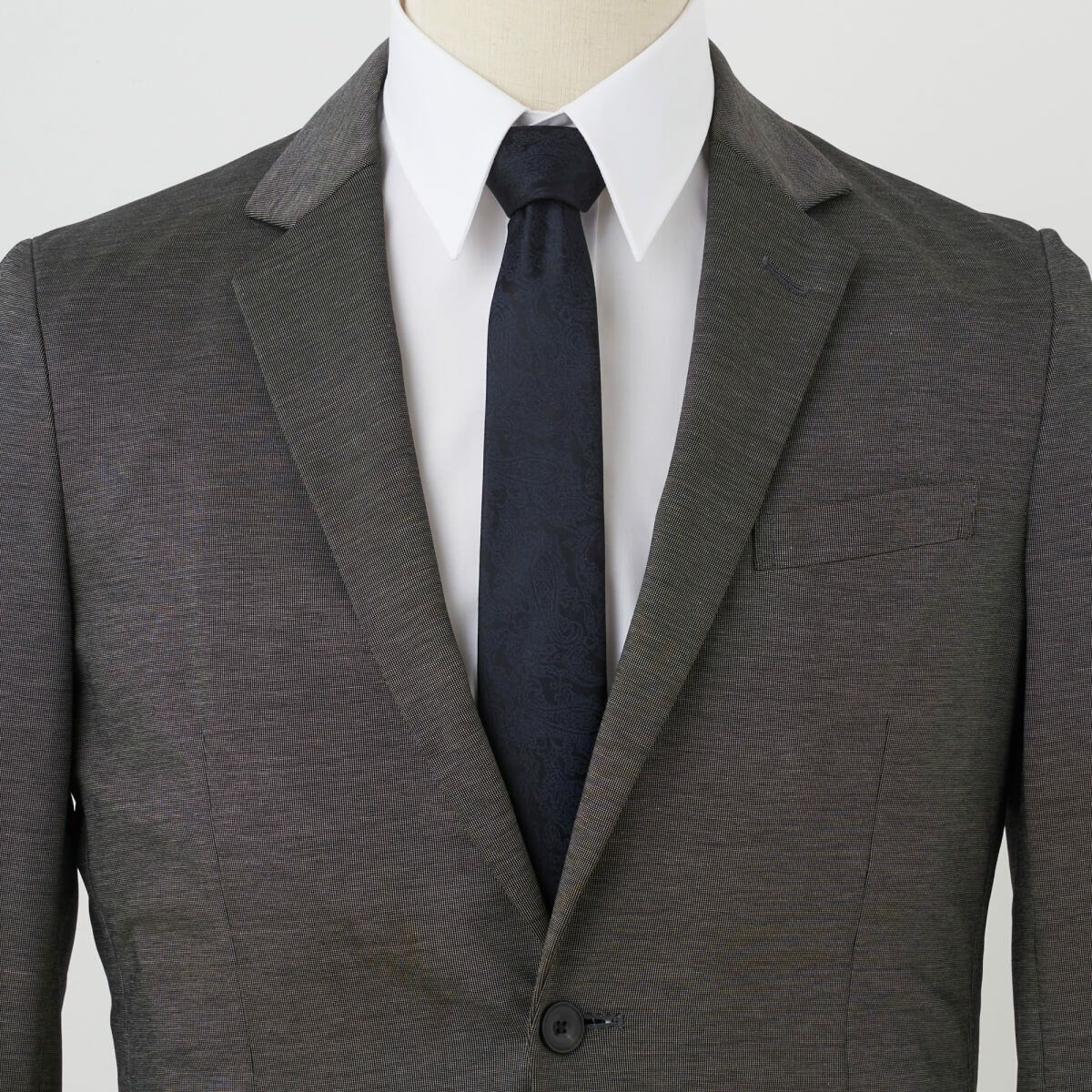 ネクタイ NN-C-024-NAVYBLUE-コーディネート