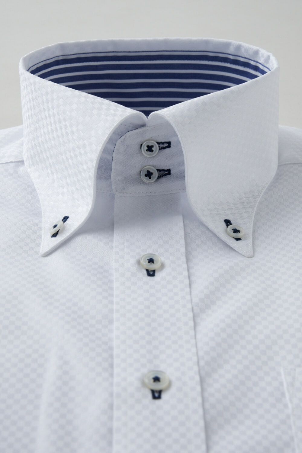 ワイシャツ 8065B-C03A-WHITE-衿1