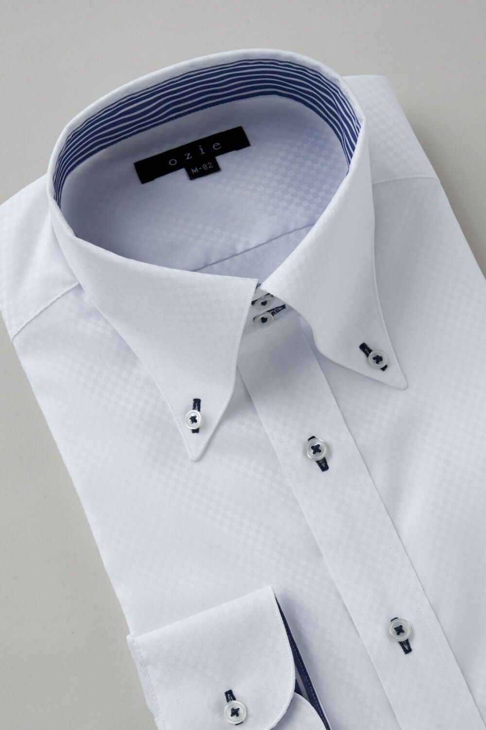 ワイシャツ 8065B-C03A-WHITE-衿3